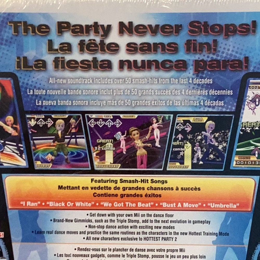 Dance Dance Revolution 2 & Dance Mat Hottest Party Nintendo Wii Game New In Box - Picture 5 of 16
